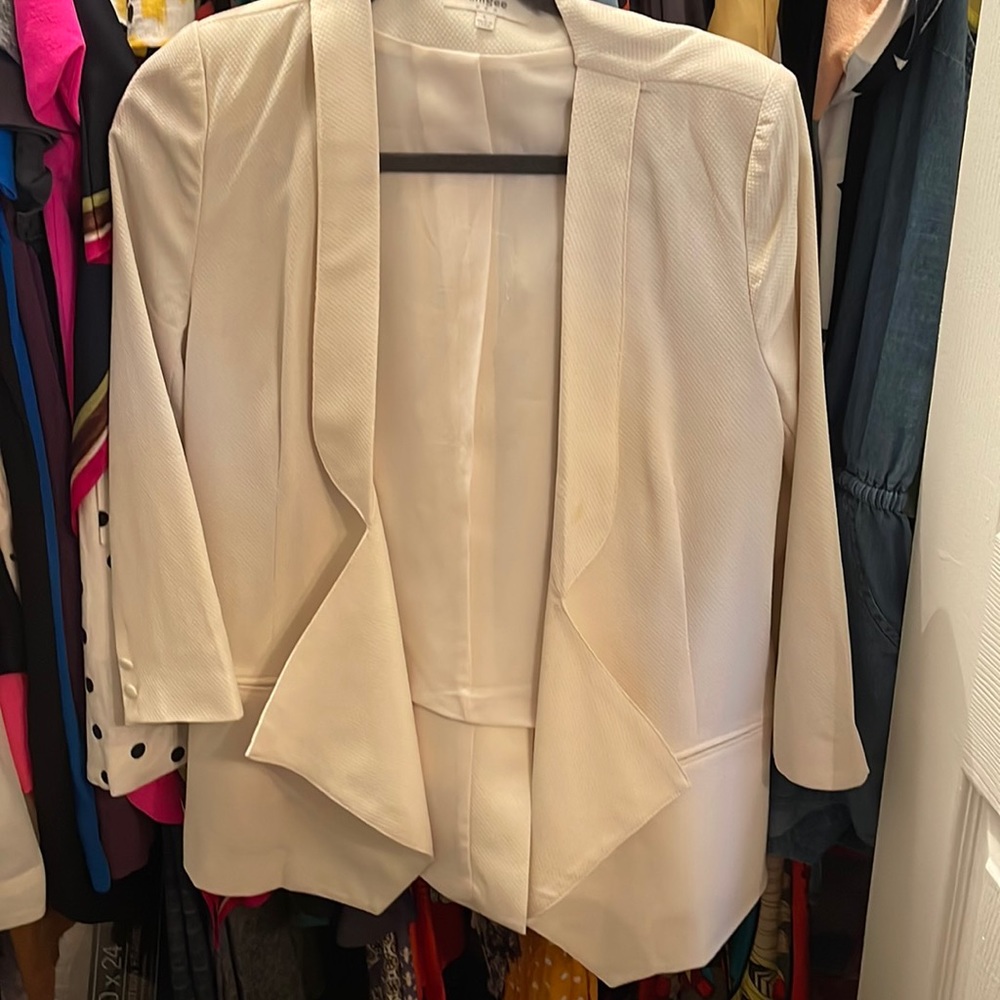 Cream textured blazer